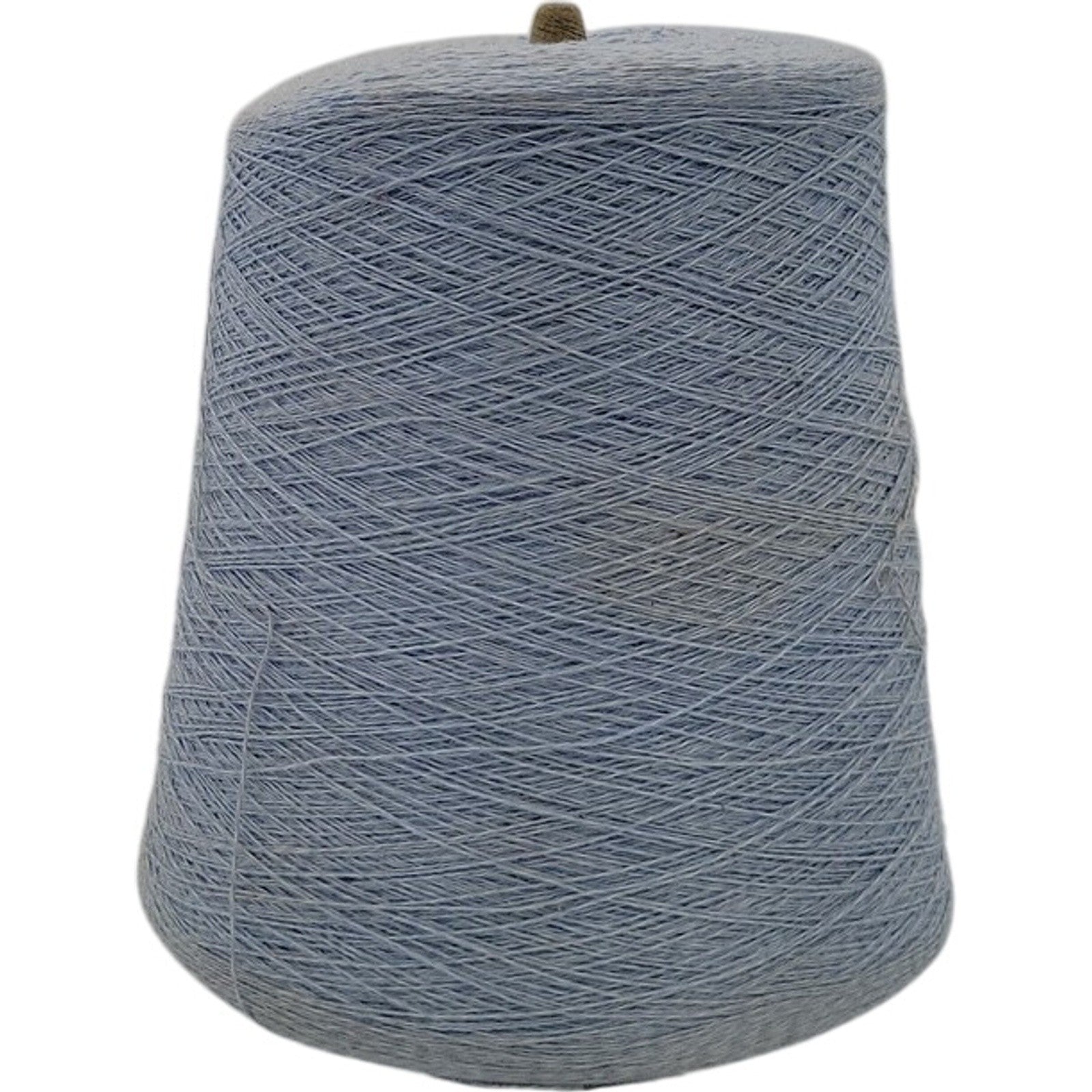 Vintage Shuford Mills Chambray Blue Cotton Acrylic Blend Yarn Cone 16/2 Lot 1057