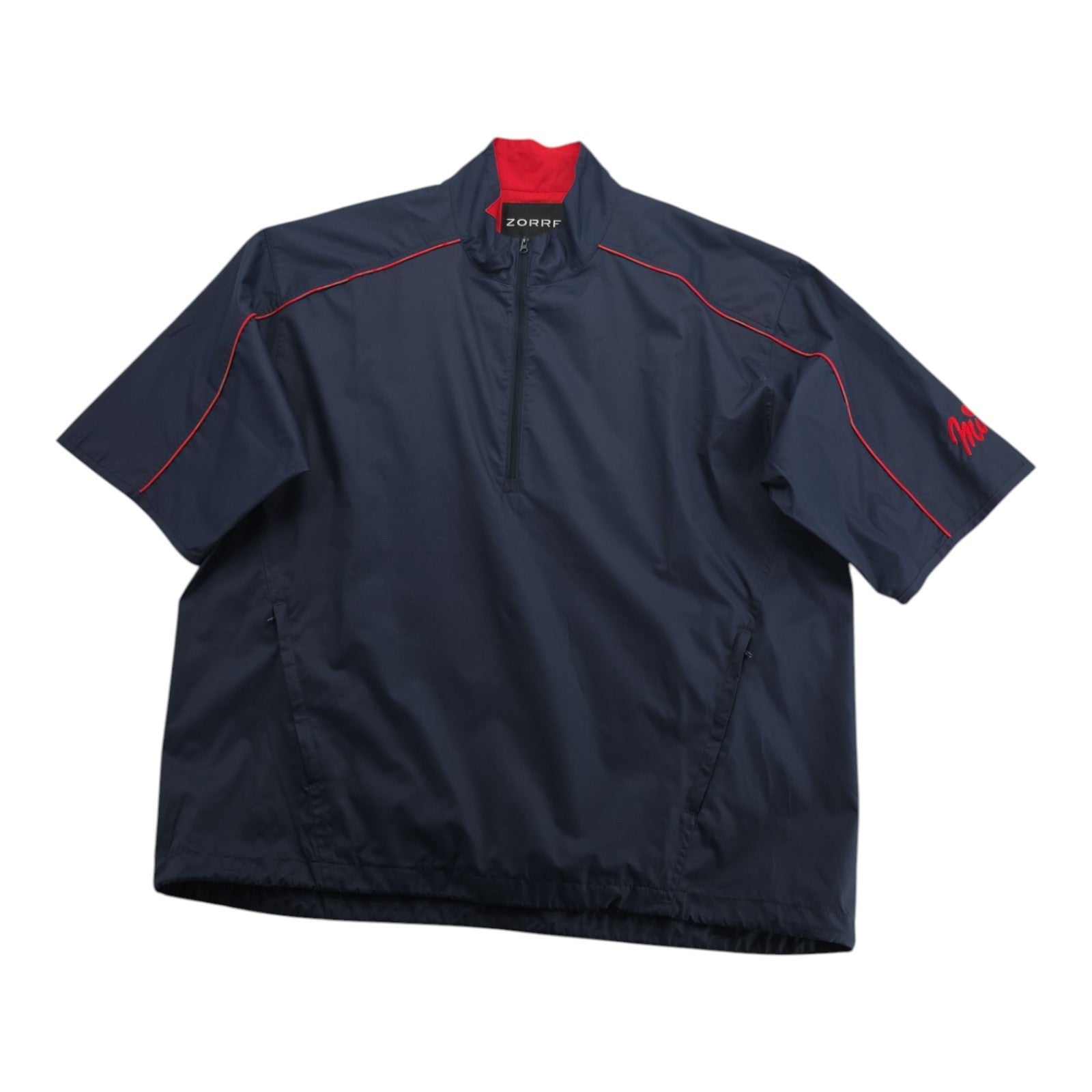 Zorrel Miceli’s Navy Blue Quarter Zip Short Sleeve Pullover Jacket Men’s Size XL