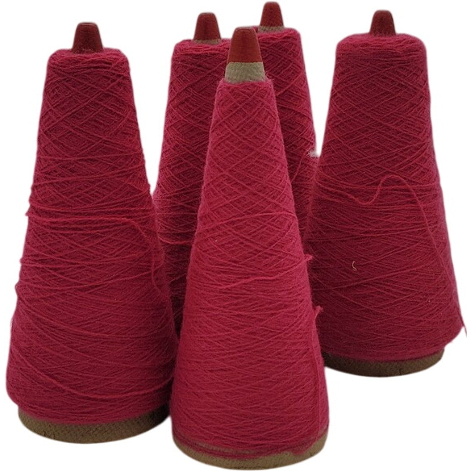 Vintage Phoenix Dye Works Federal Raspberry Yarn Cone 2/24 508141 Lot of 5