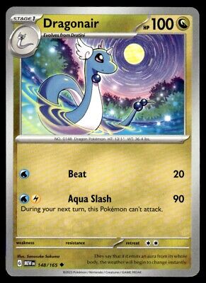 Pokemon 2023 Scarlet & Violet 151 Dragonair Uncommon #148 Near Mint Card