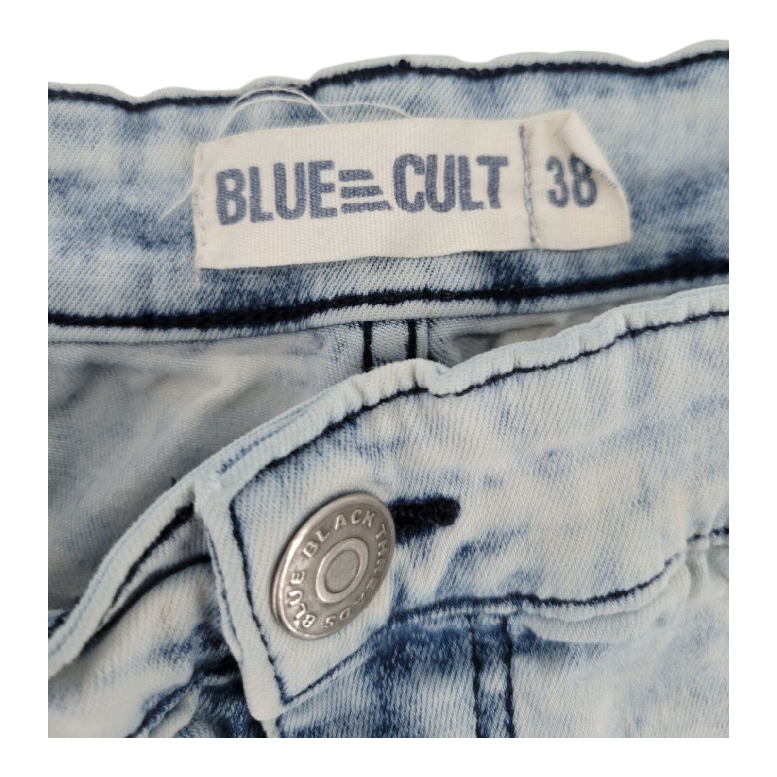 Blue Cult Mens Acid Wash Distressed Jeans Paint Splatter Stretch Size 38