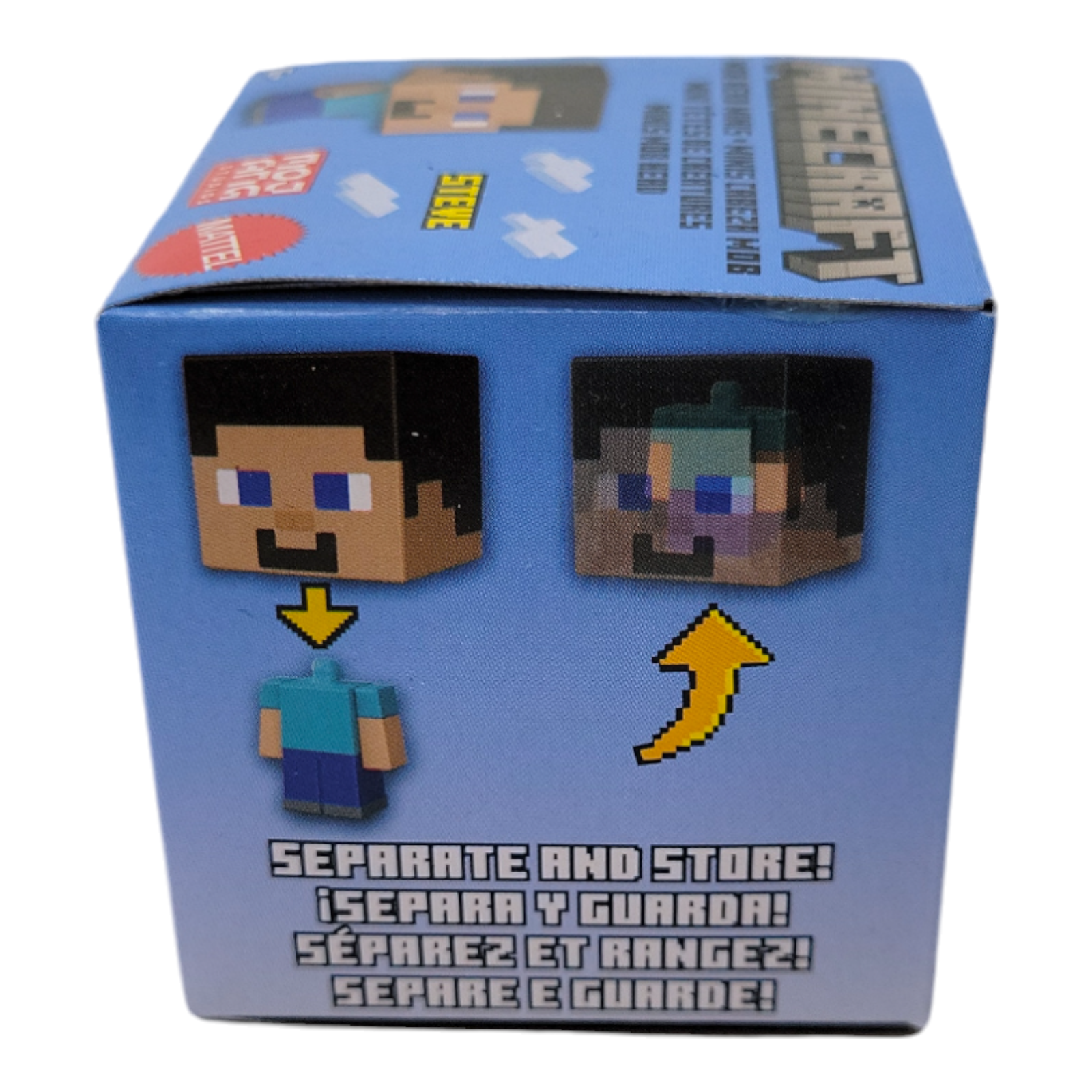 Mattel Minecraft Mob Head Boxed Mini Figure Steve 1" HDV66 Collectible Toy