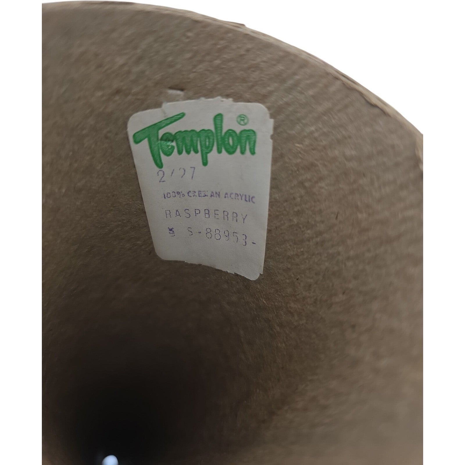 Vintage Templon 2/27 Raspberry 100% Creslan Acrylic Cone Yarn S-88953 Lot of 4