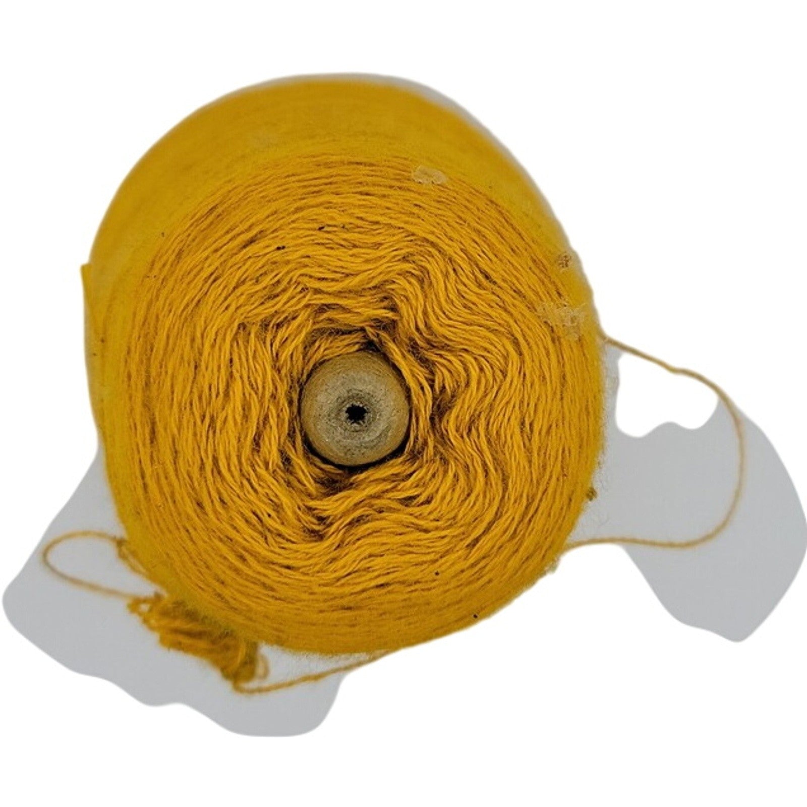 Vintage Pisgah Yarn Gold 2/24 Cone Yarn Weaving Knitting Lot 3990