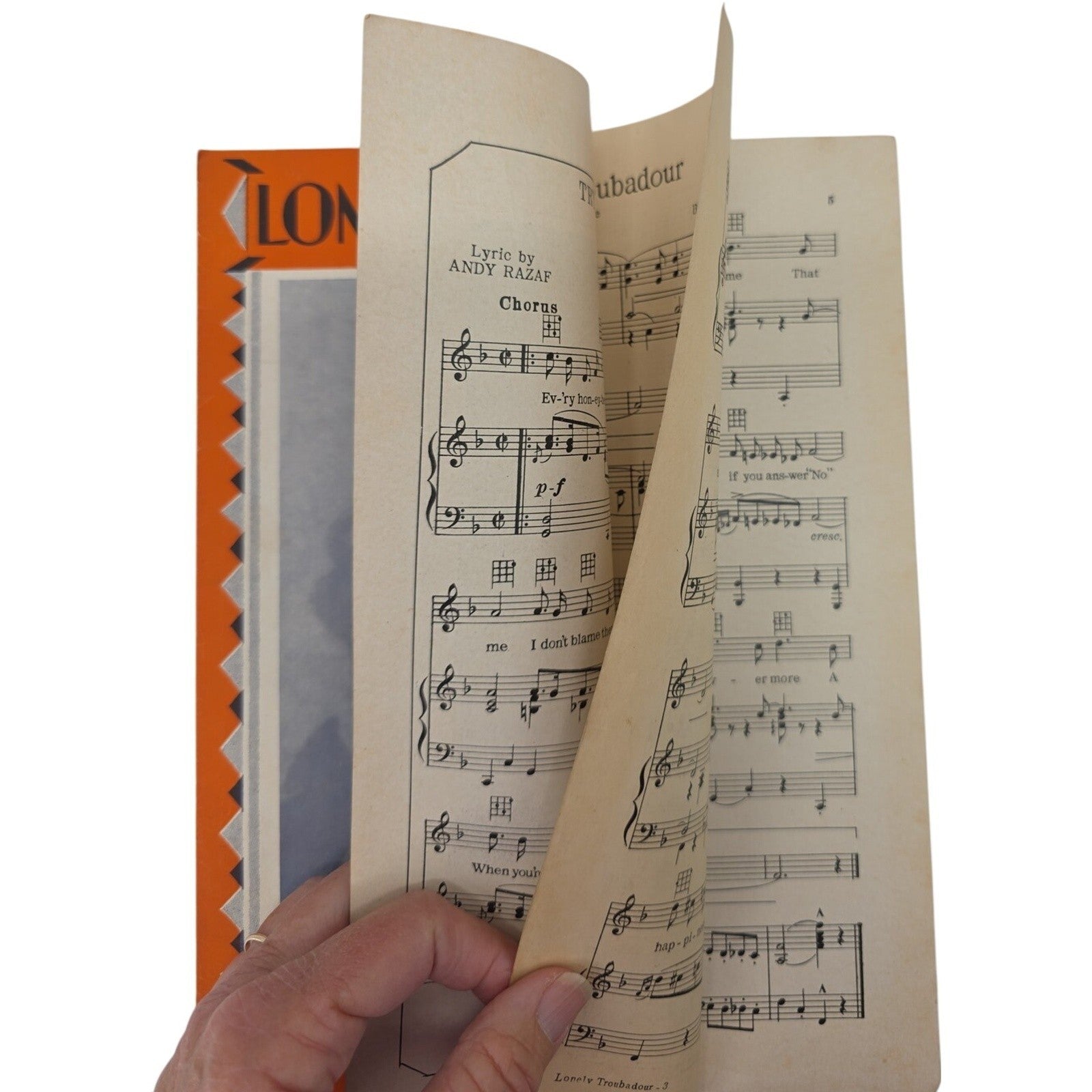 1929 Sheet Music Lonely Troubadour Rudy Vallee Klenner Ukulele Banjulele Banjo