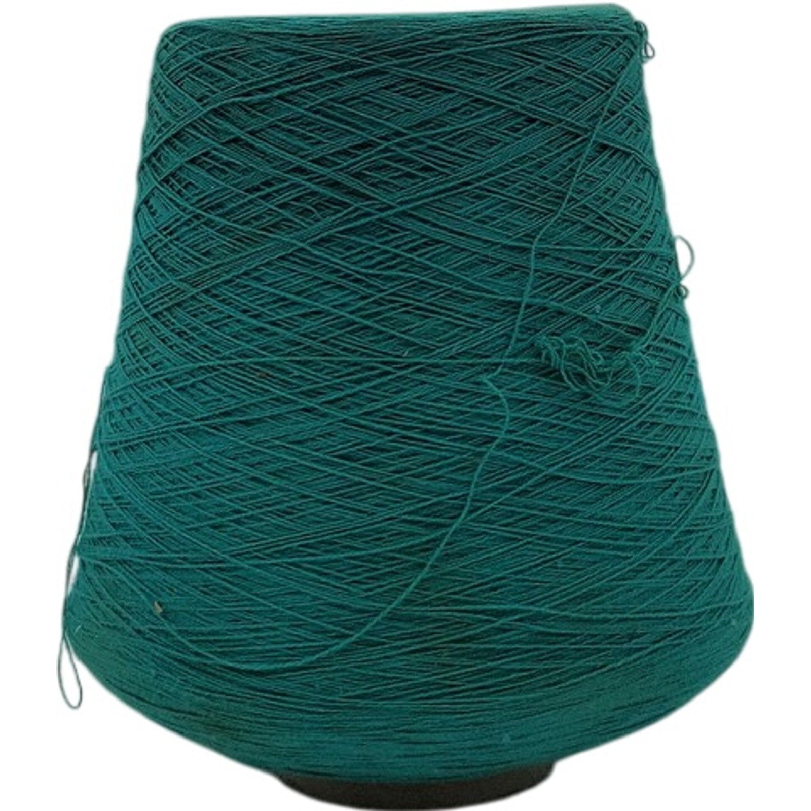 Vintage Teal Green Weaving Knitting Crochet Cone Yarn