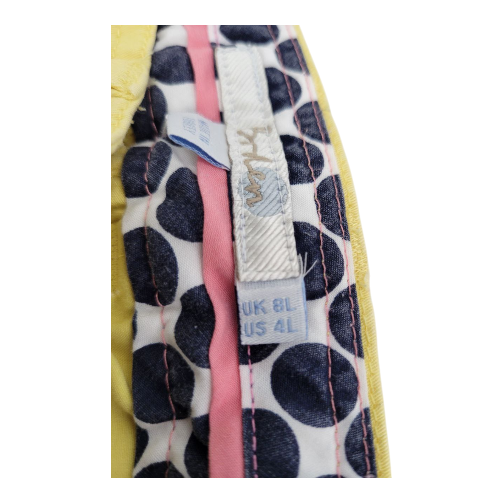 Boden Womens Yellow Chino Pants Straight Leg US 4L UK 8L