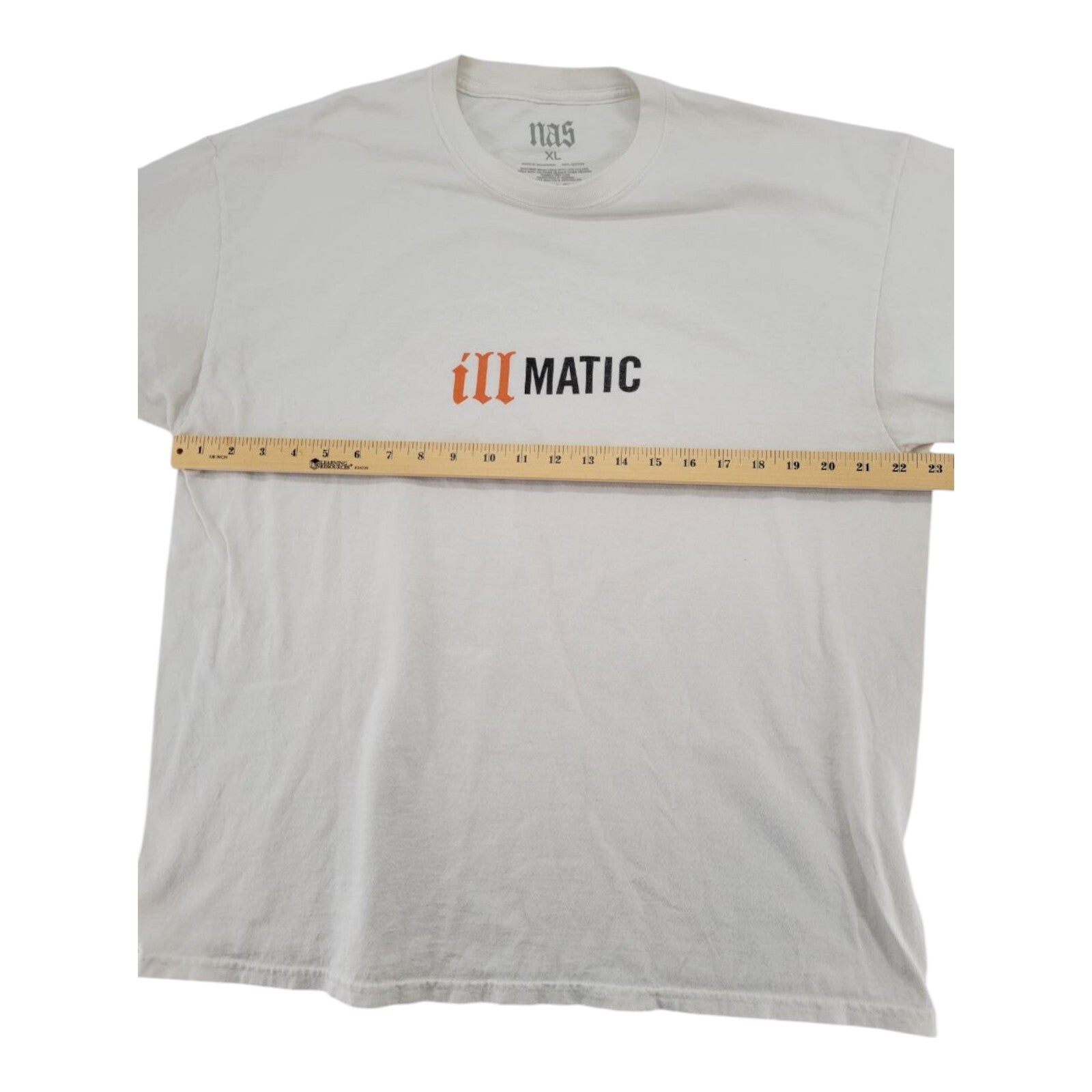 Nas Illmatic Album Cover Graphic T-Shirt White Men's Size XL