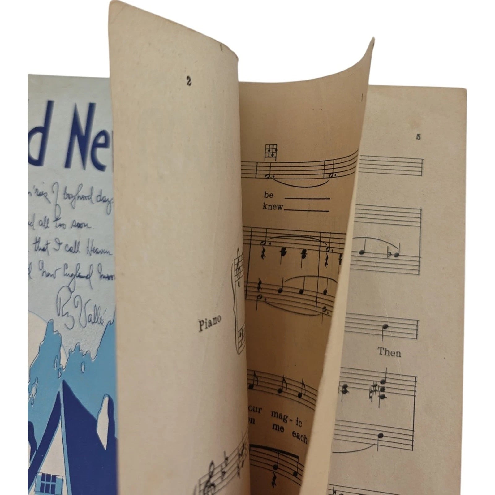 Vintage Sheet Music Old New England Moon by Dave Vance Irving Berlin Inc