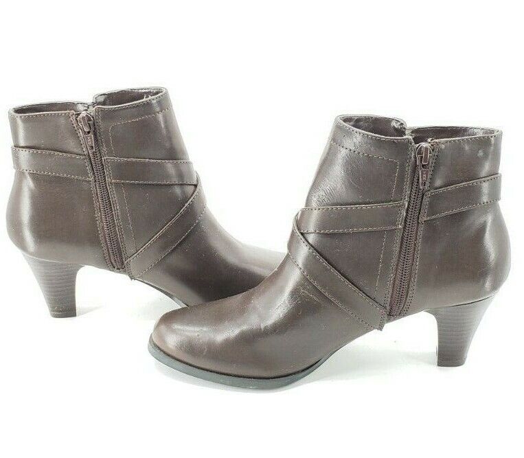 White Mountain 200-W10539 Brown Ankle Boots Woman's Size 7.5 M