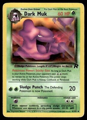 Pokemon TCG Team Rocket Dark Muk 2000 Stage 1 Uncommon #41 Lightly Played Card