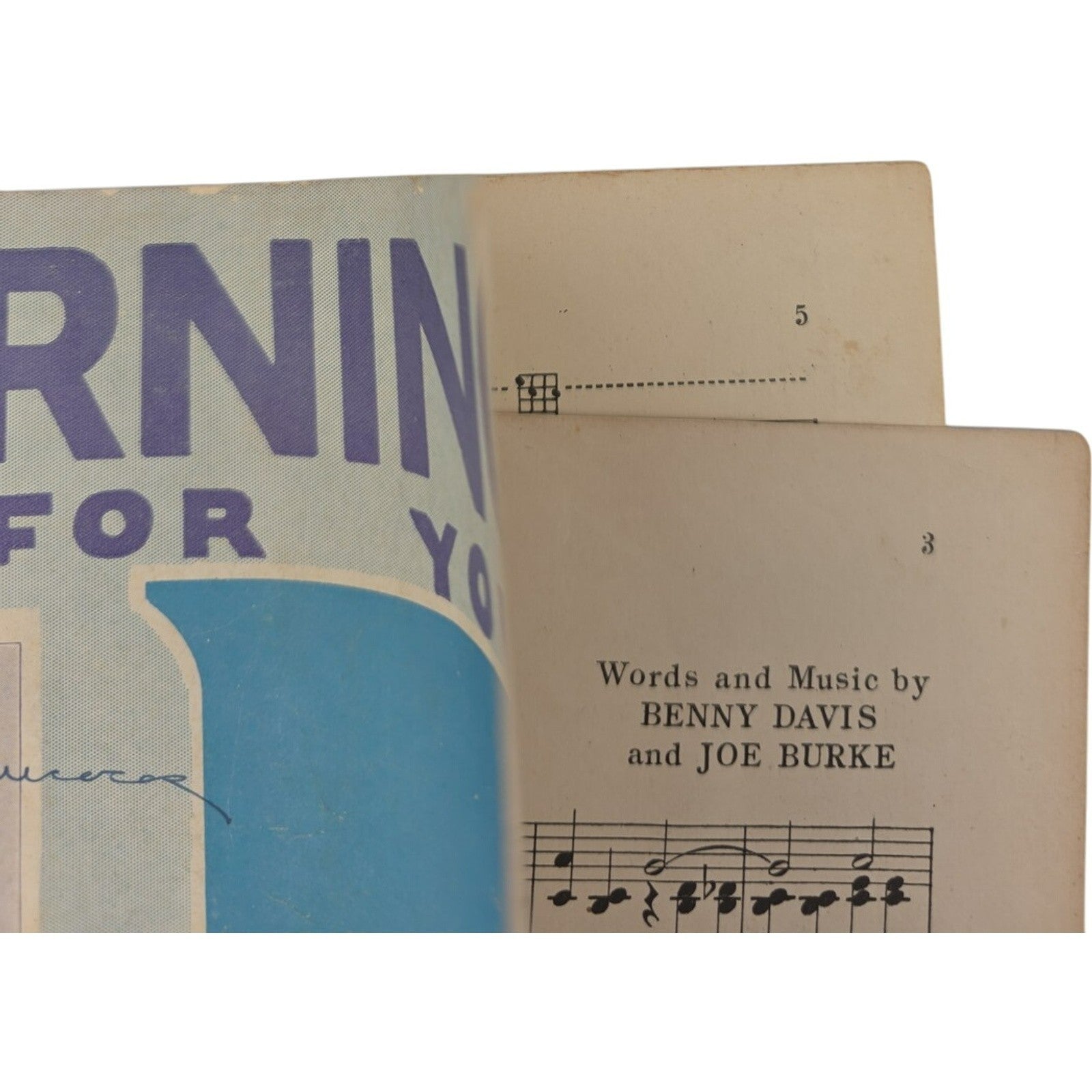 Vintage Will You Remember Me and Yearning Just For You Sheet Music Lot of 2