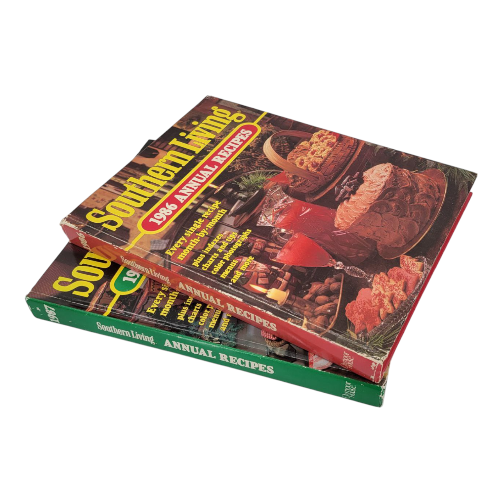 Vintage Southern Living Annual Recipes 1986 and 1987 Hardcover Cookbook Bundle