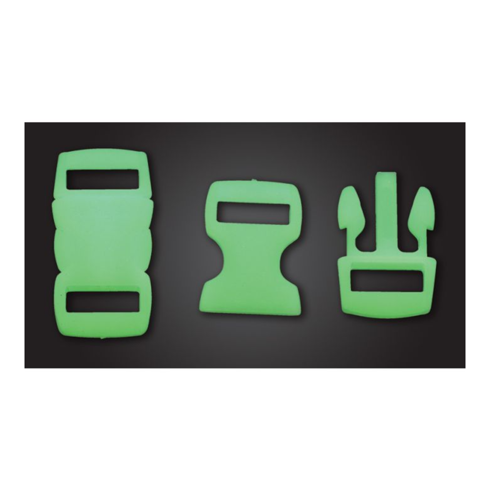 Atwood Rope MFG Paracord Side Release Buckles Glow In The Dark 10PK