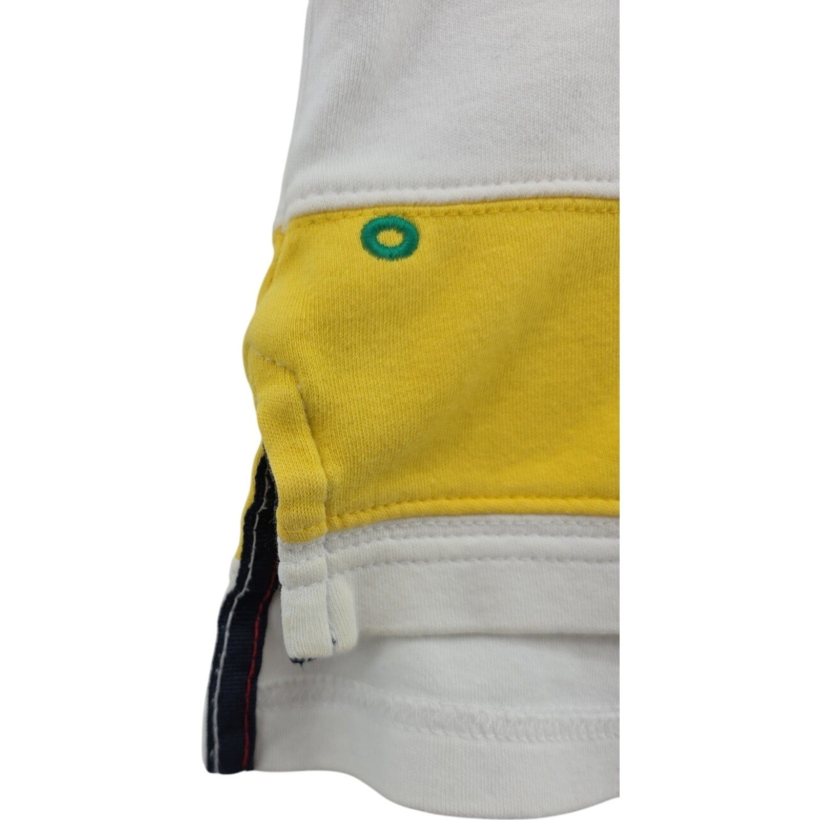 West Marine Crew Polo Gray Yellow Striped Collared Golf Polo Shirt Size XL