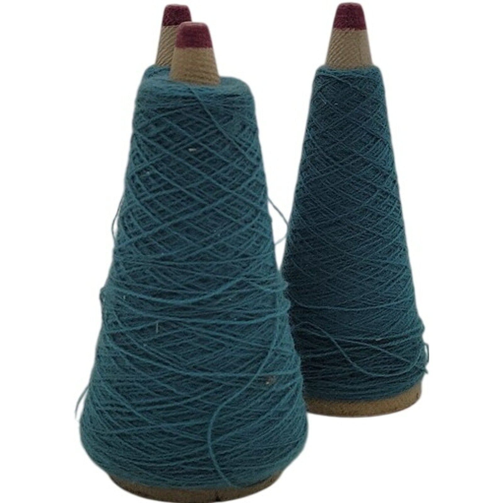 Vintage 1980s Templon 2/27 Creslan Acrylic Cone Yarn Green S-88315 Lot of 3
