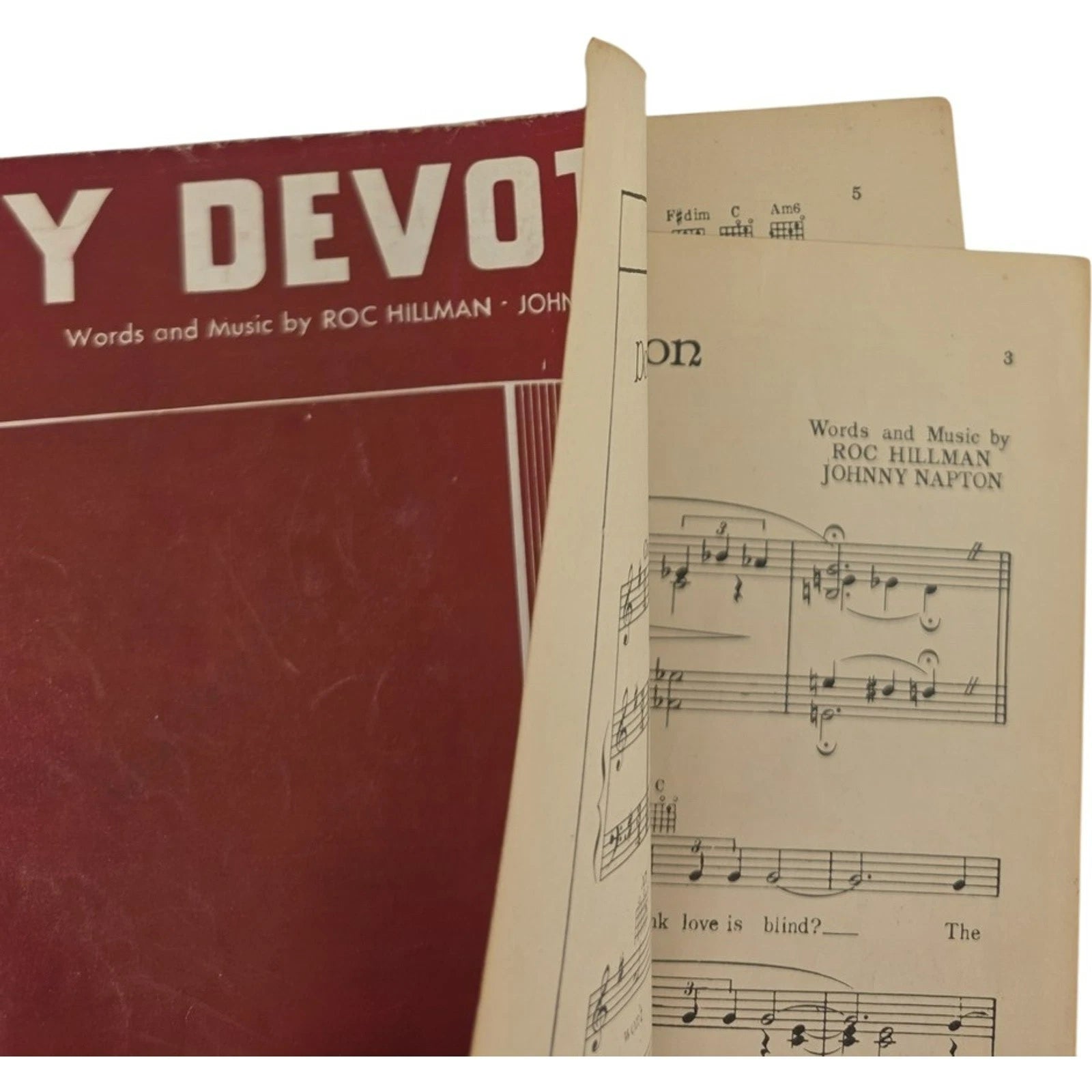 Vintage 1940s Sheet Music My Devotion by Roc Hillman and Johnny Napton