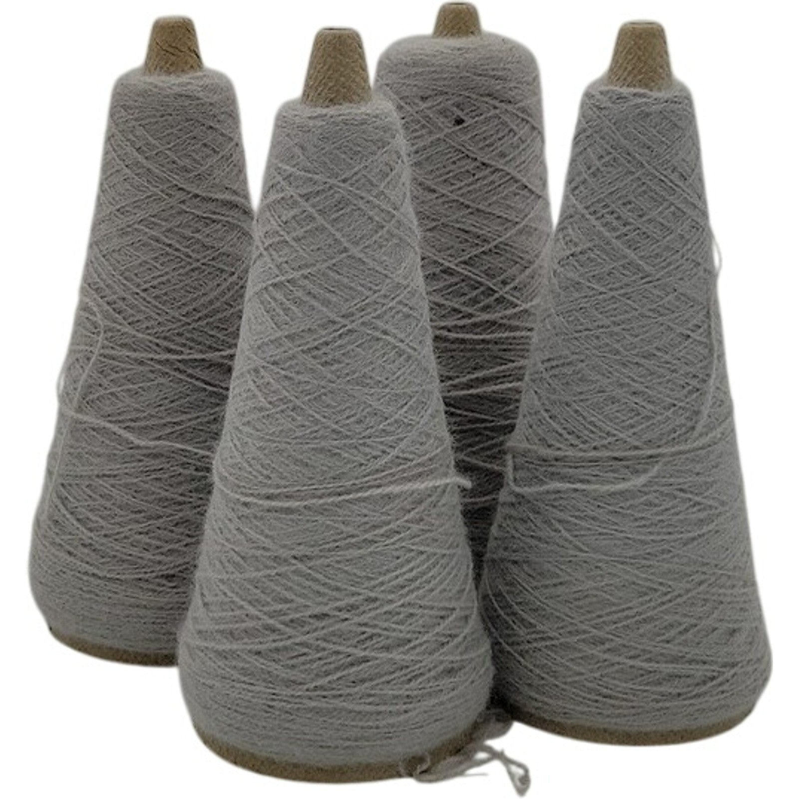 Vintage Templon 2/24 Grey Heather S-83356 Yarn Cone Lot of 4