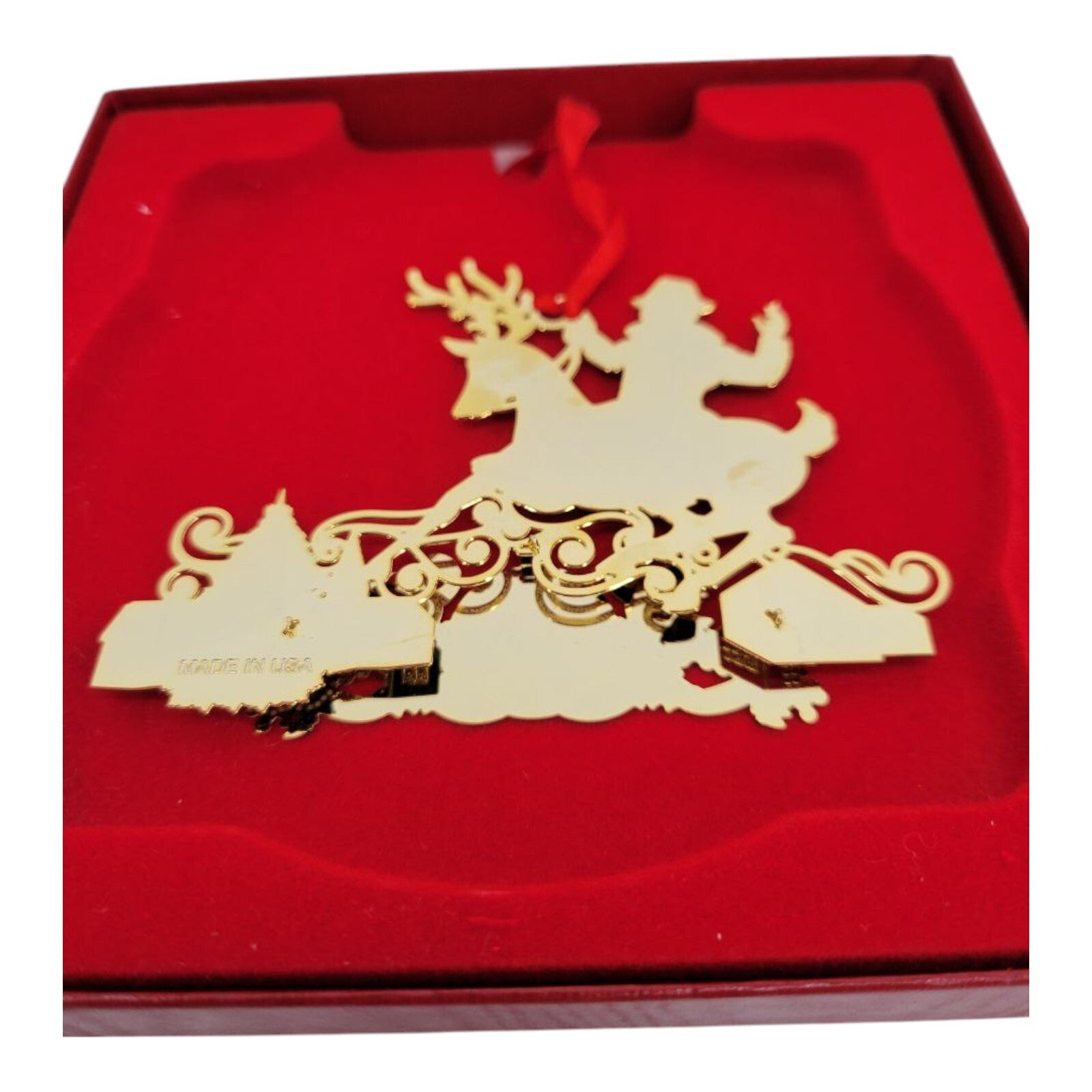 CIA Central Intelligence Agency Spy Guy Reindeer Christmas Ornament w/ Box Rare