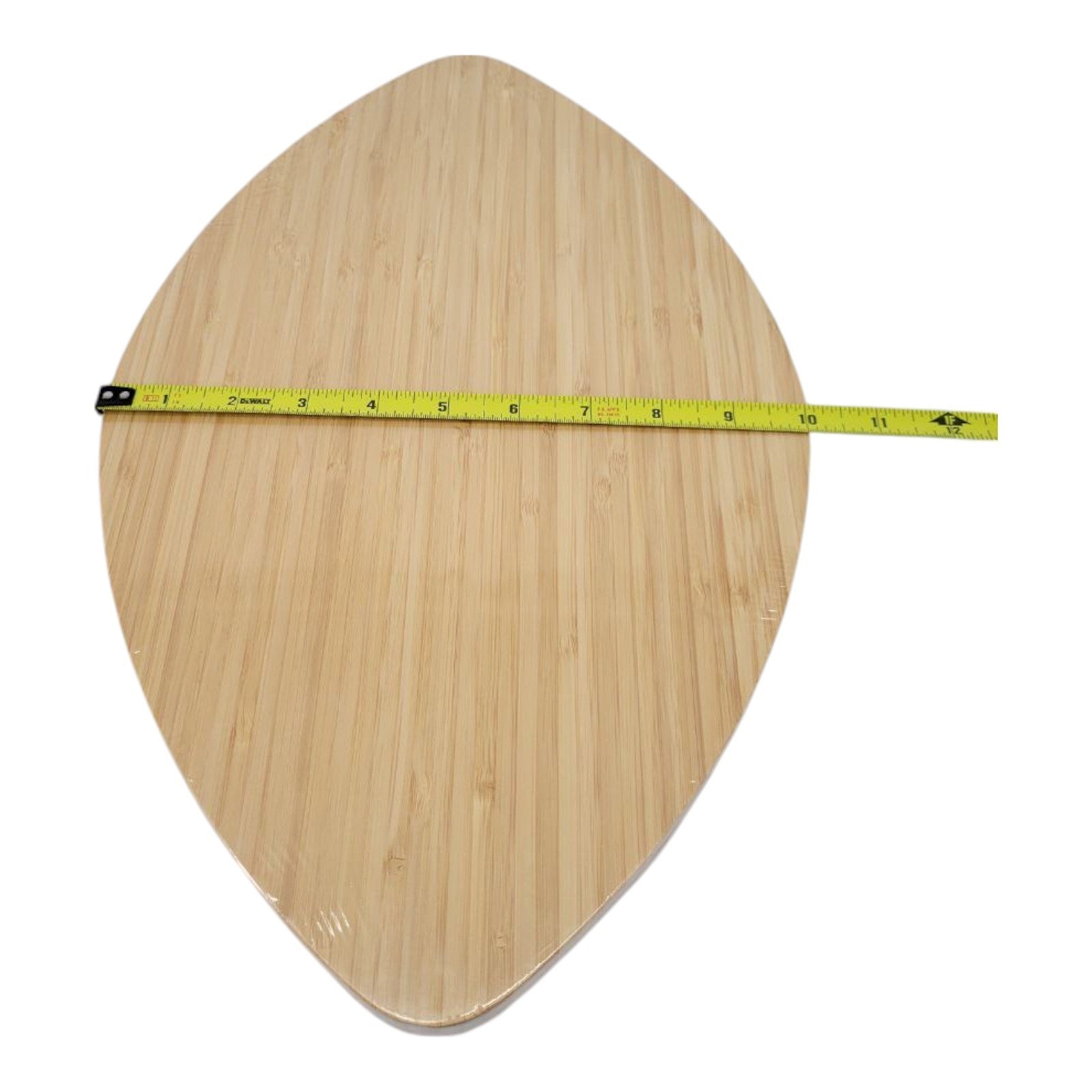 Bamboo Football Shaped Wooden Bowl with Ceramic Dip Bowls Serving Tray