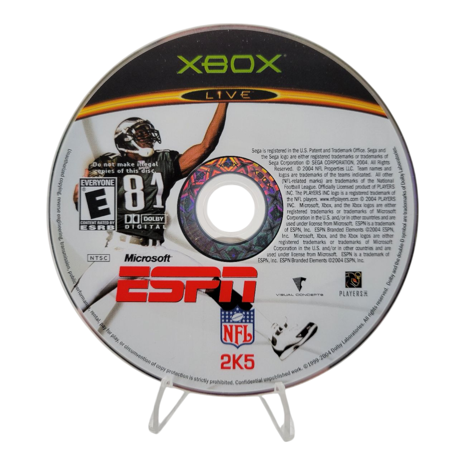 SEGA ESPN NFL 2K5 Xbox 2004 Complete with Manual Case