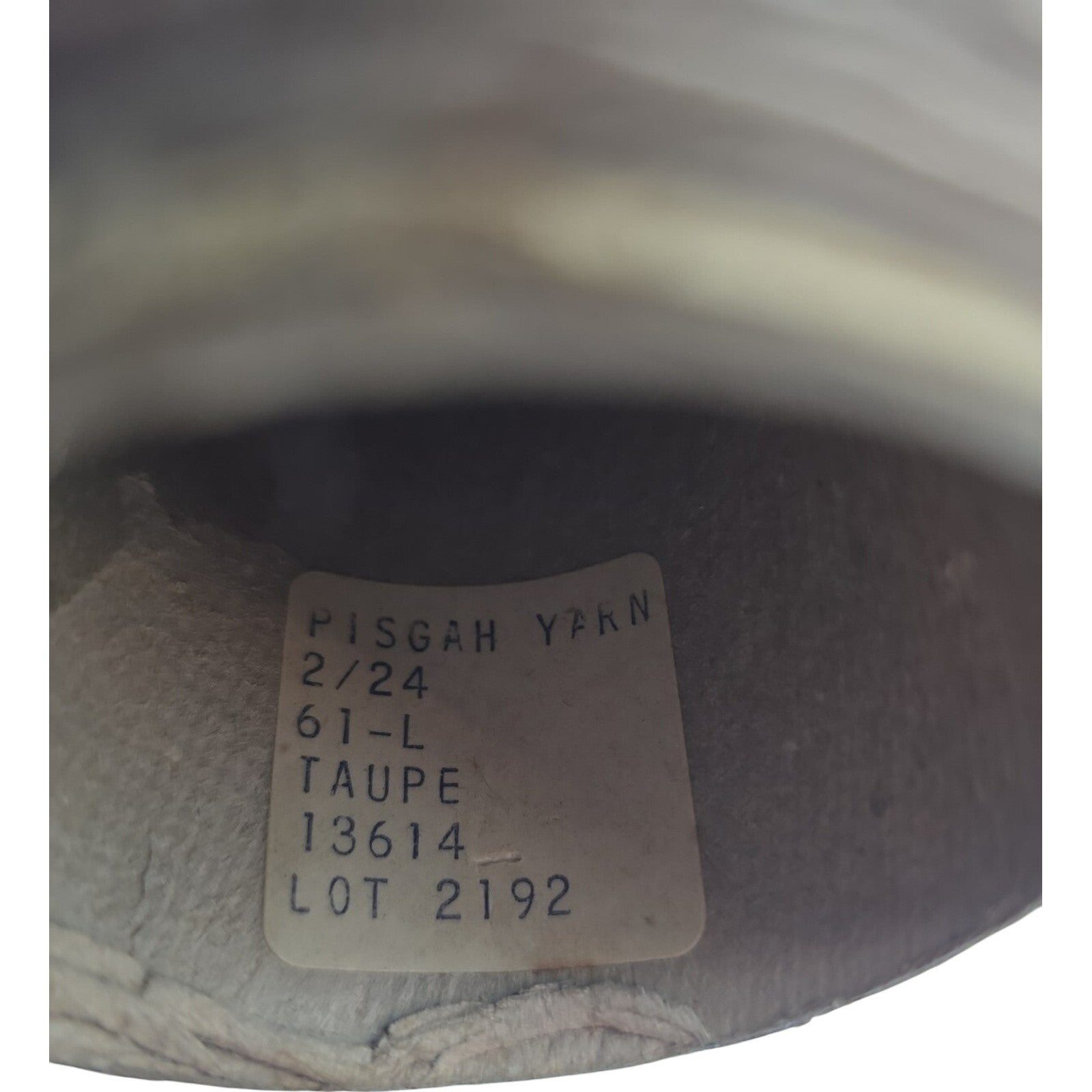 Vintage Pisgah Taupe Acrylic Yarn Cone 2/24