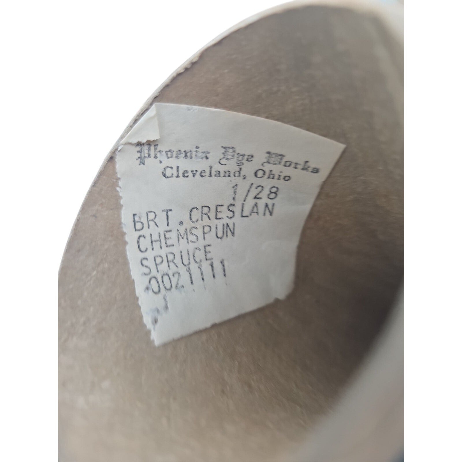 Vintage Phoenix Dye Works Spruce Green Chempun Creslan Cone Yarn 1/28 Lot of 3