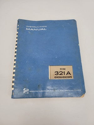 VTG Tektronix 321A Oscilloscope - ORIGINAL Type 321A scope Instruction MANUAL