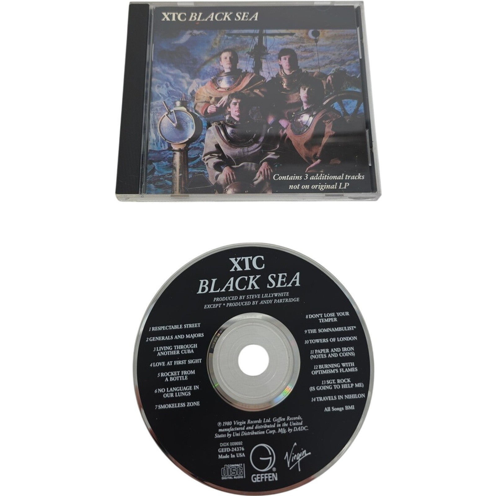 XTC Black Sea CD Album Geffen/Virgin Records 1980 Contains 3 Additional Tracks