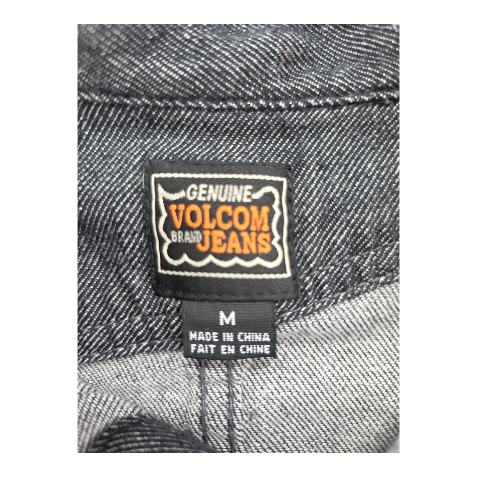 Volcom Mens Gray Chambray Shirt Long Sleeve Button Up Cotton Size M