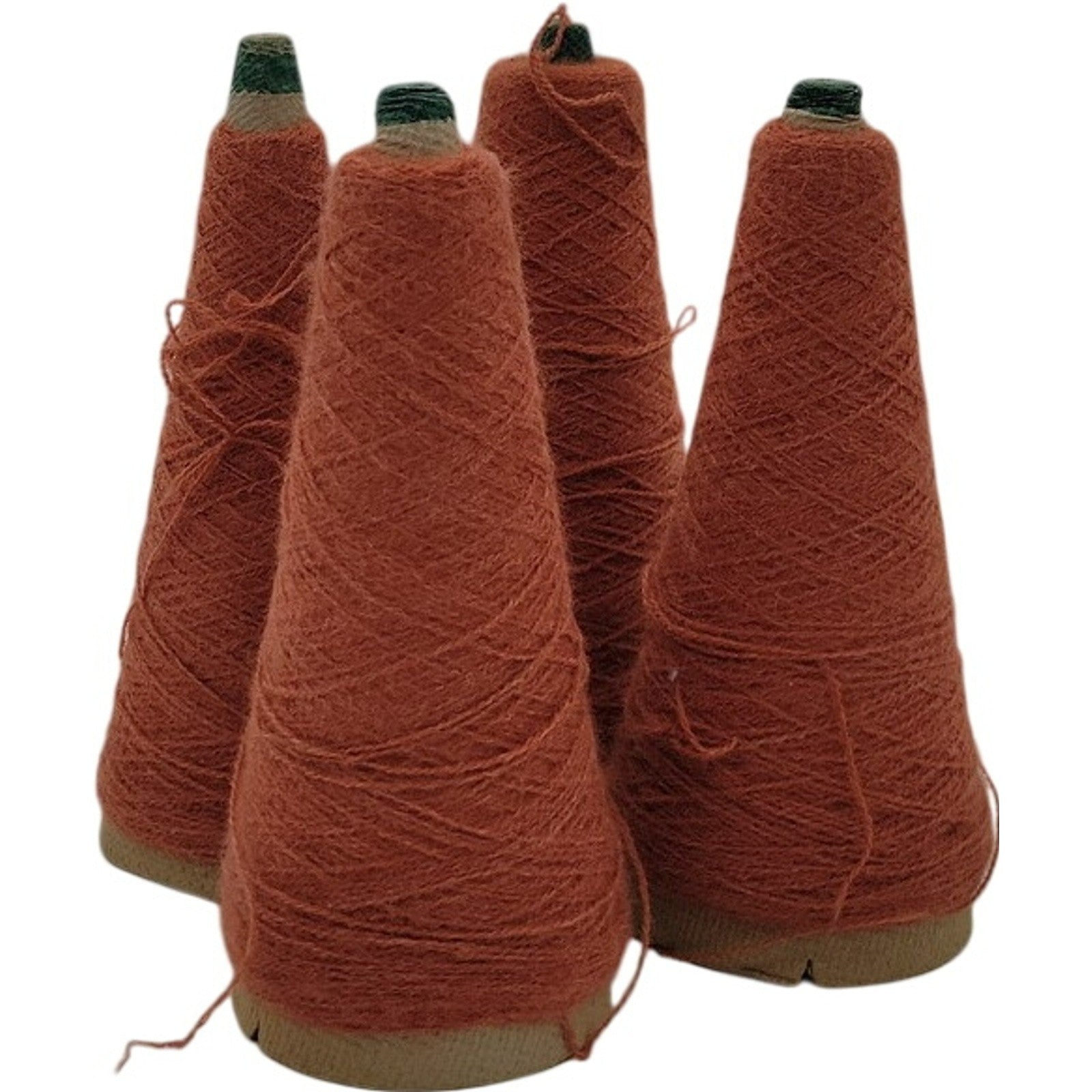 Vintage Templon 2/24 Dk Spice Heather Acrylic Cone Yarn S-77452 Lot of 4