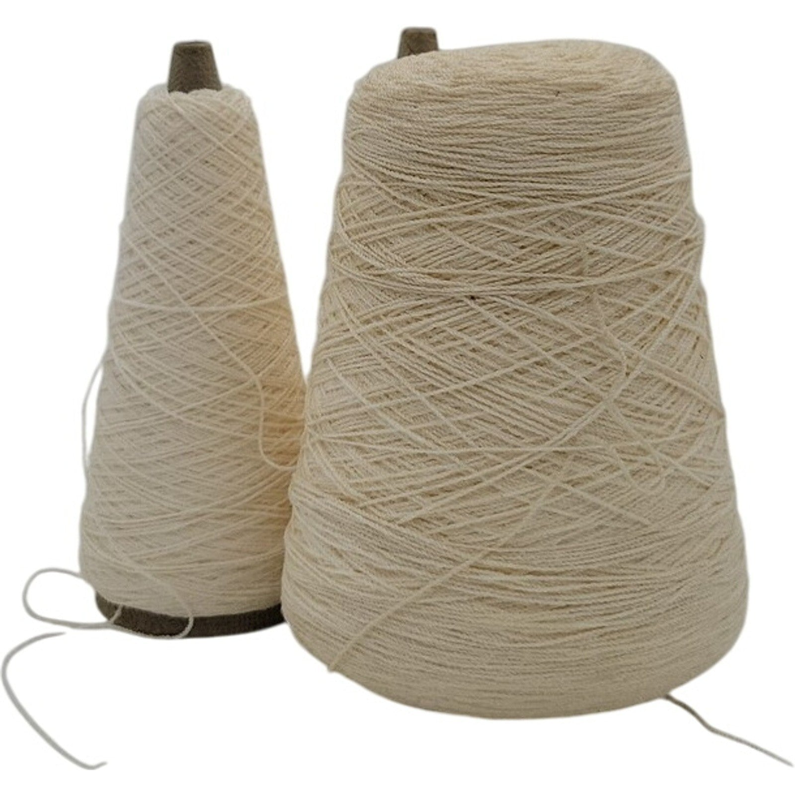 Vintage Acrylic Cone Yarn N/679R WL Ray Super White 2326.03 Lot of 3