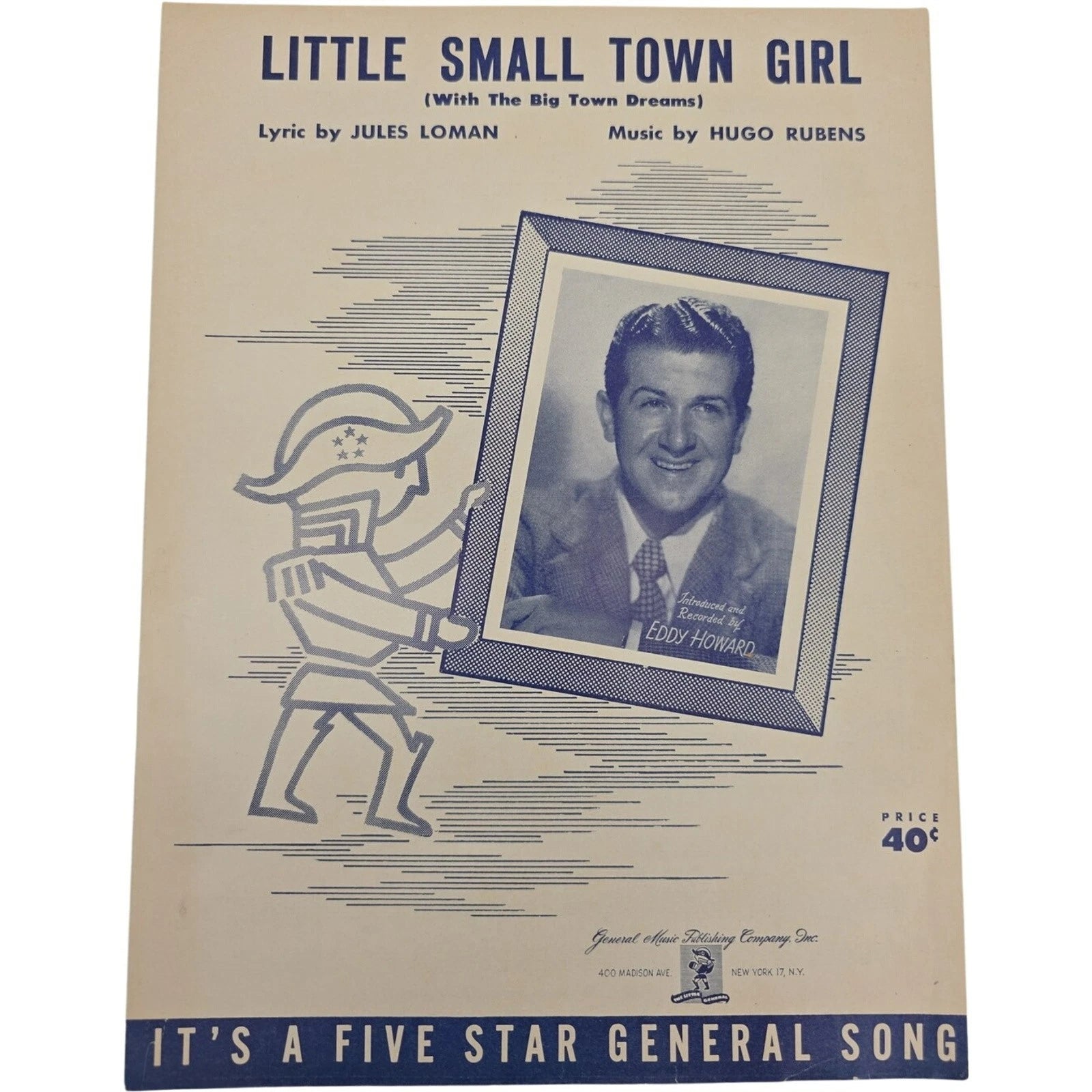 Vintage 1945 Sheet Music Little Small Town Girl With The Big Town Dreams