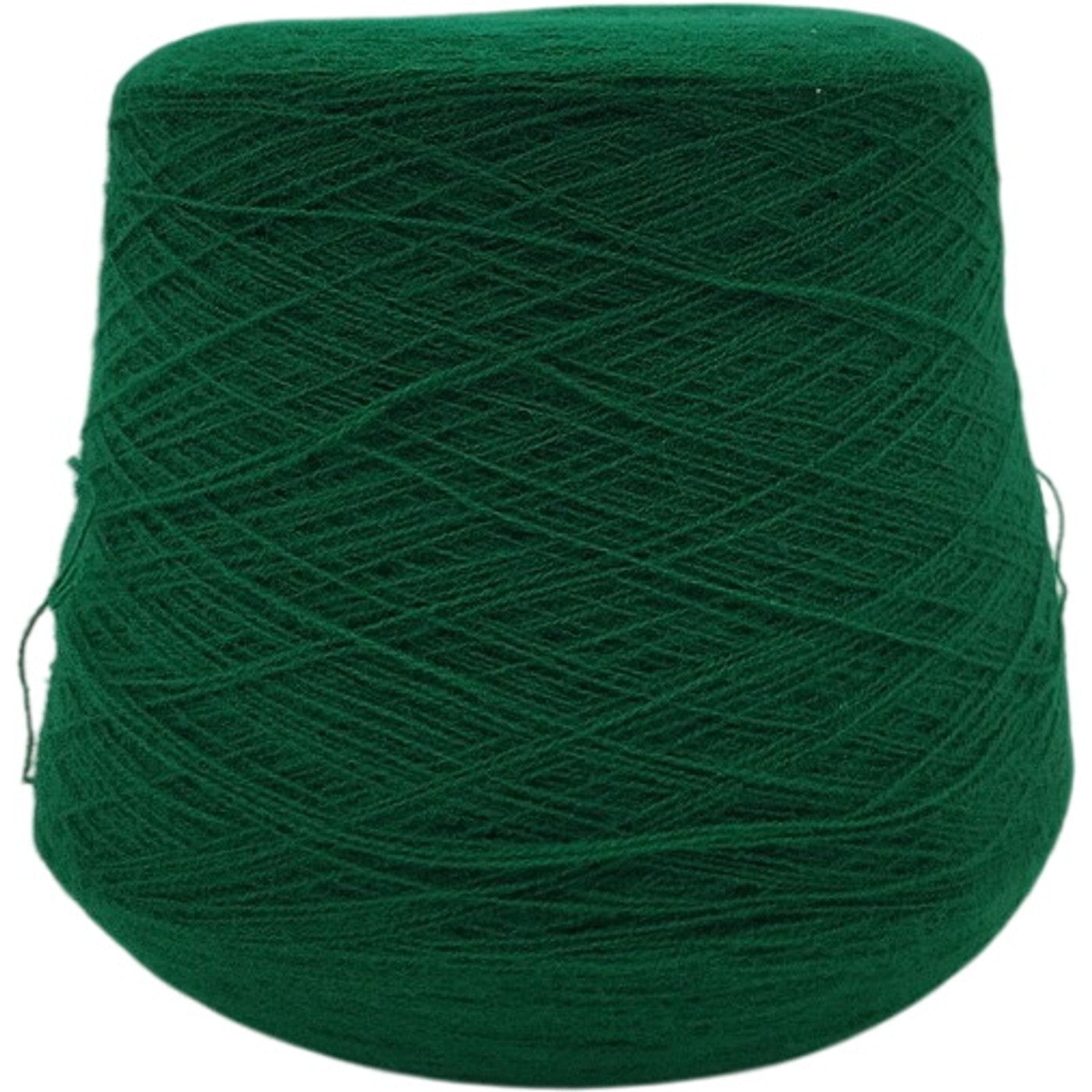 Vintage Templon 2/24 Green 70/30 Wool Blend Weaving Knitting Crochet Yarn Cone