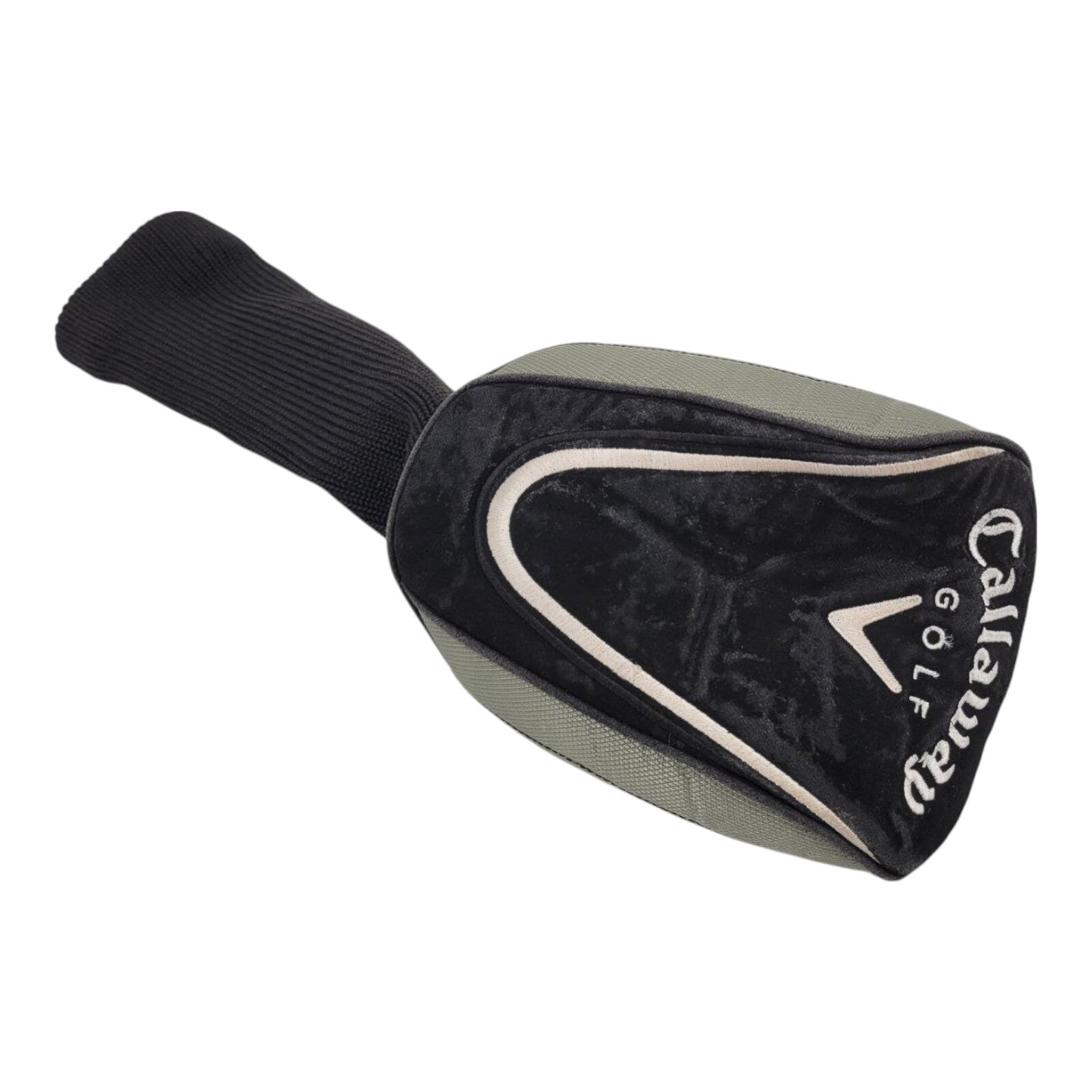 Callaway Golf Black Green Driver Headcover Embroidered Logo Sock Style