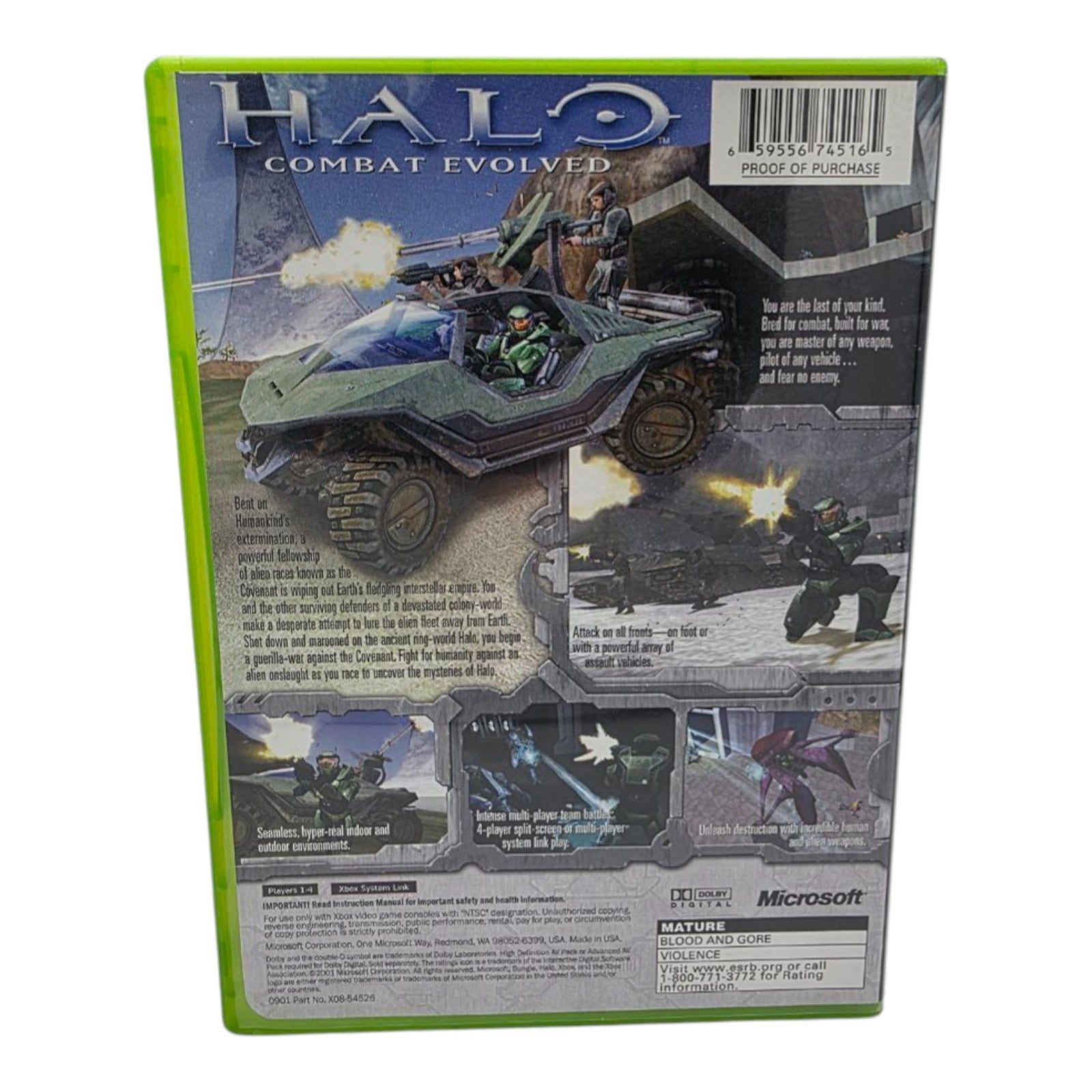 Halo Combat Evolved Xbox Original Complete Tested 2001 No Manual