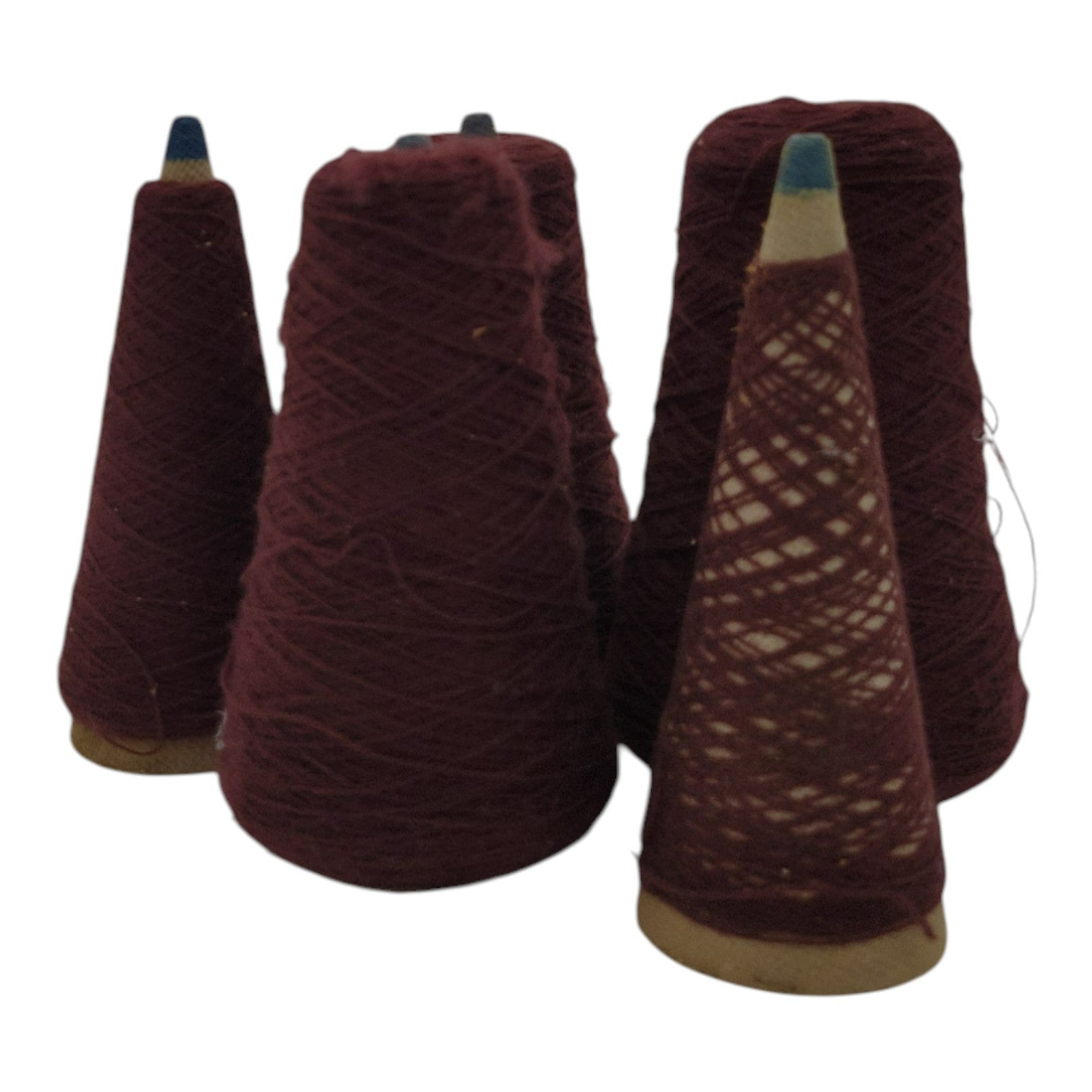 Vintage Phoenix Dye Works 2/24 Acrylic Yarn Cone Raisin 235215 Lot of 5