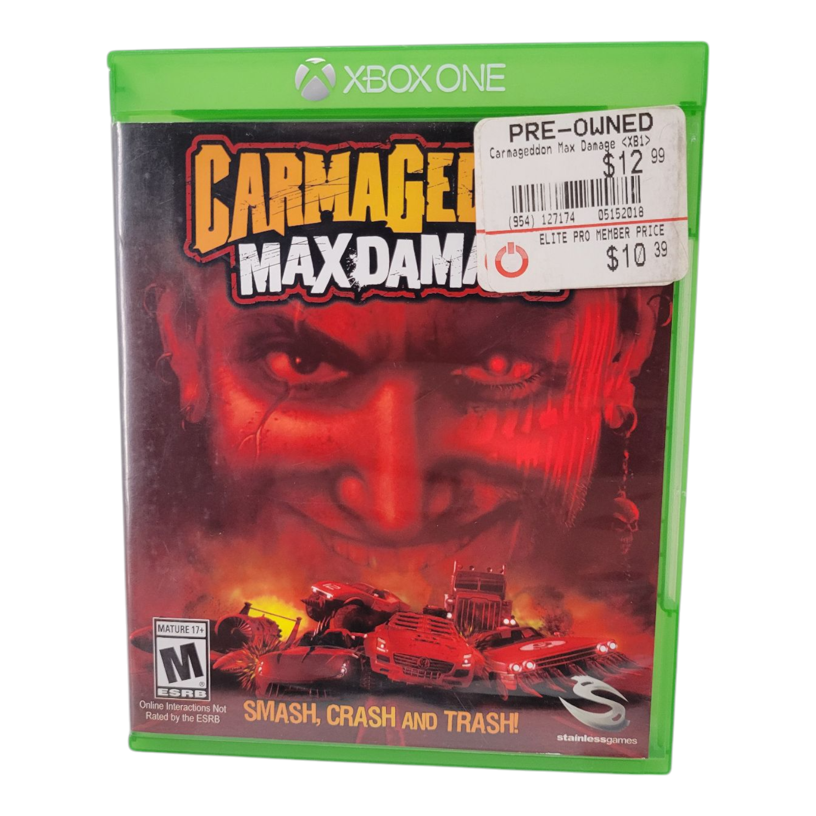 Microsoft 2016 Carmageddon Max Damage Xbox One Game Case Disc Only