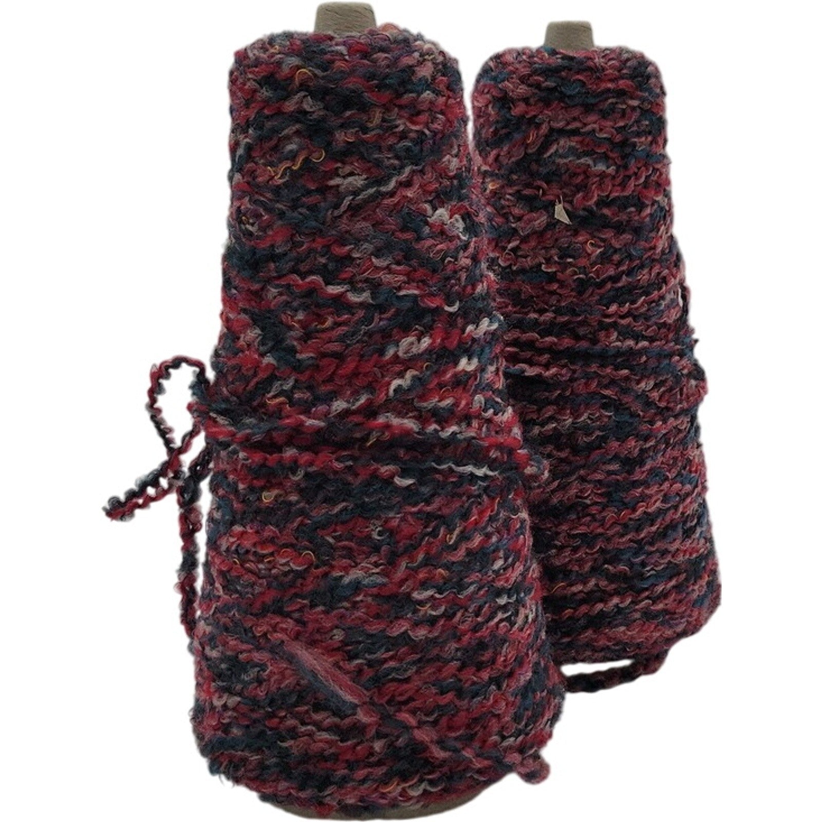 Vintage Thomas Hodgson Boucle Yarn Cone Multicolor Textured 21036 Lots of 2