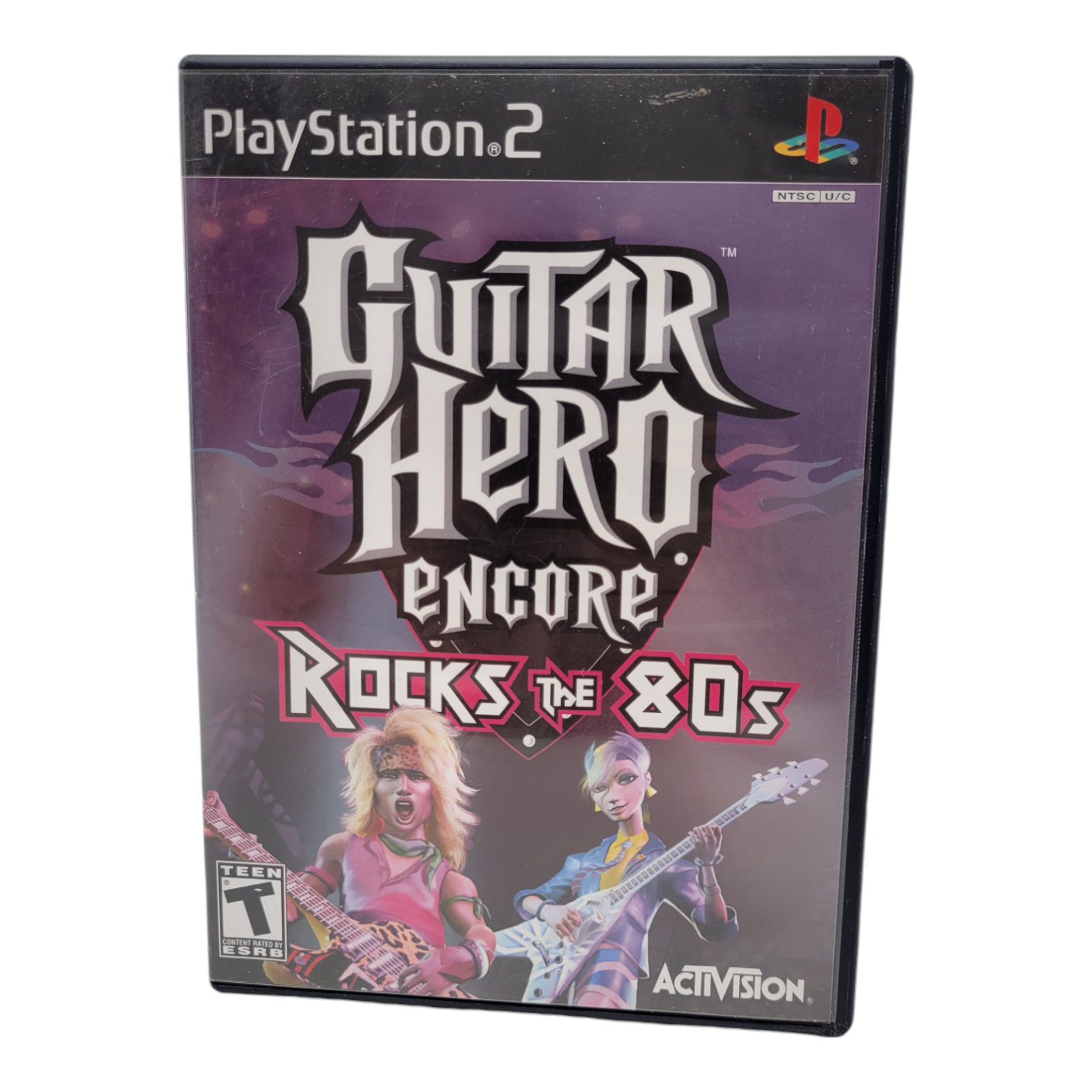 Activision Guitar Hero Encore Rocks the 80s PS2 PlayStation 2 Case Manual Poster