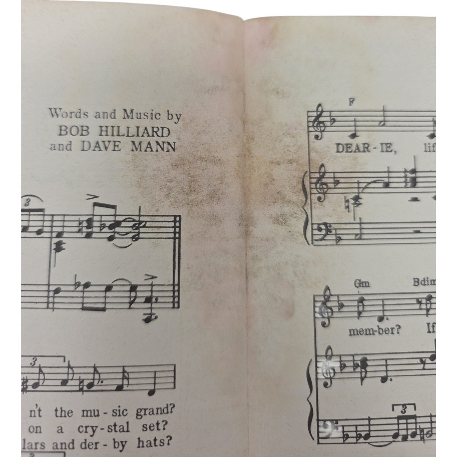 1950 Vintage Sheet Music Dearie The Copa Cabana Show by Bob Hilliard & Dave Mann