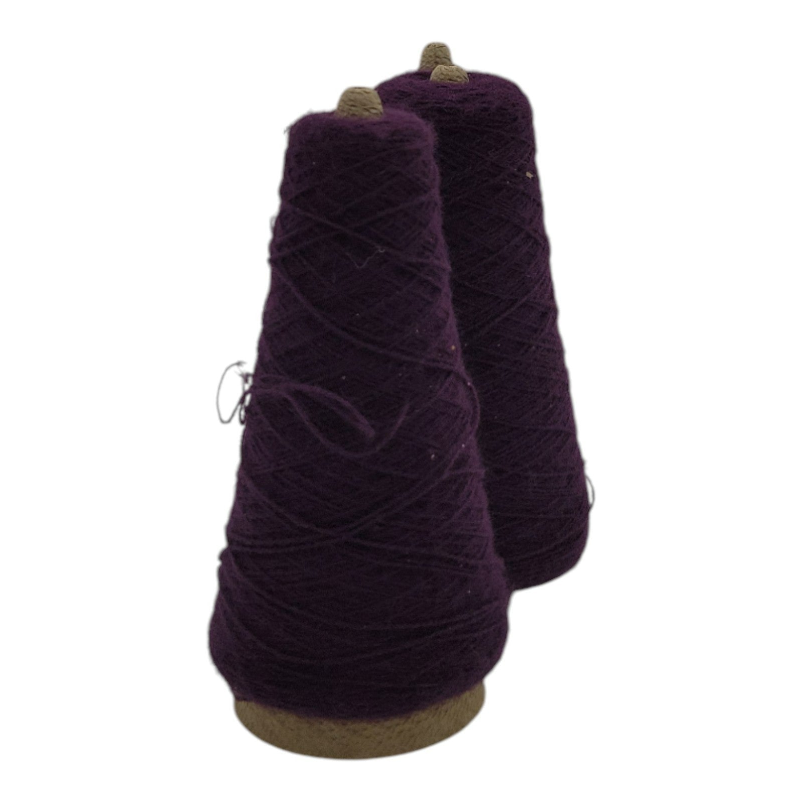 Vintage Unbranded Purple 9589 Yarn Cone Lot of 3