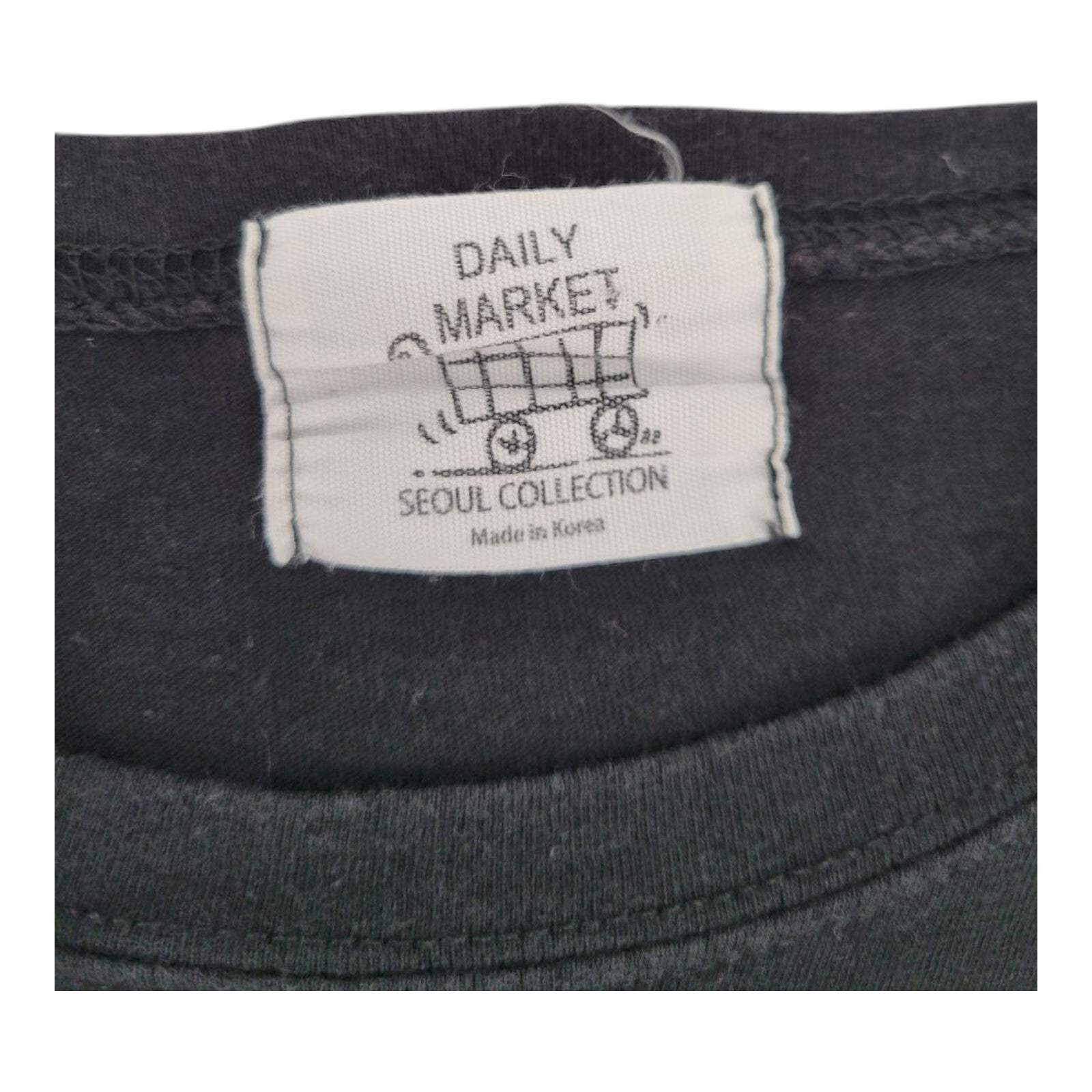 Daily Market Seoul Collection Smile Lucky Graphic Tee Womens Oversized