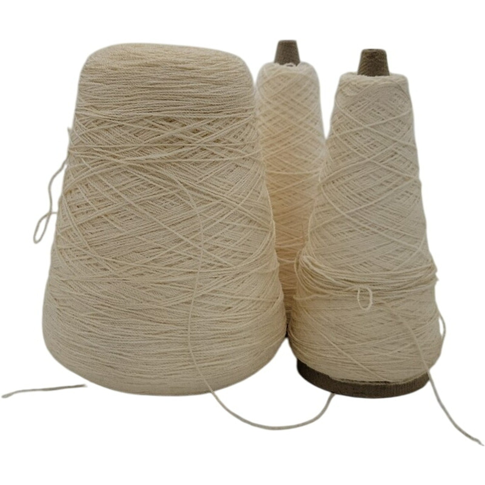 Vintage Acrylic Cone Yarn N/679R WL Ray Super White 2326.03 Lot of 3