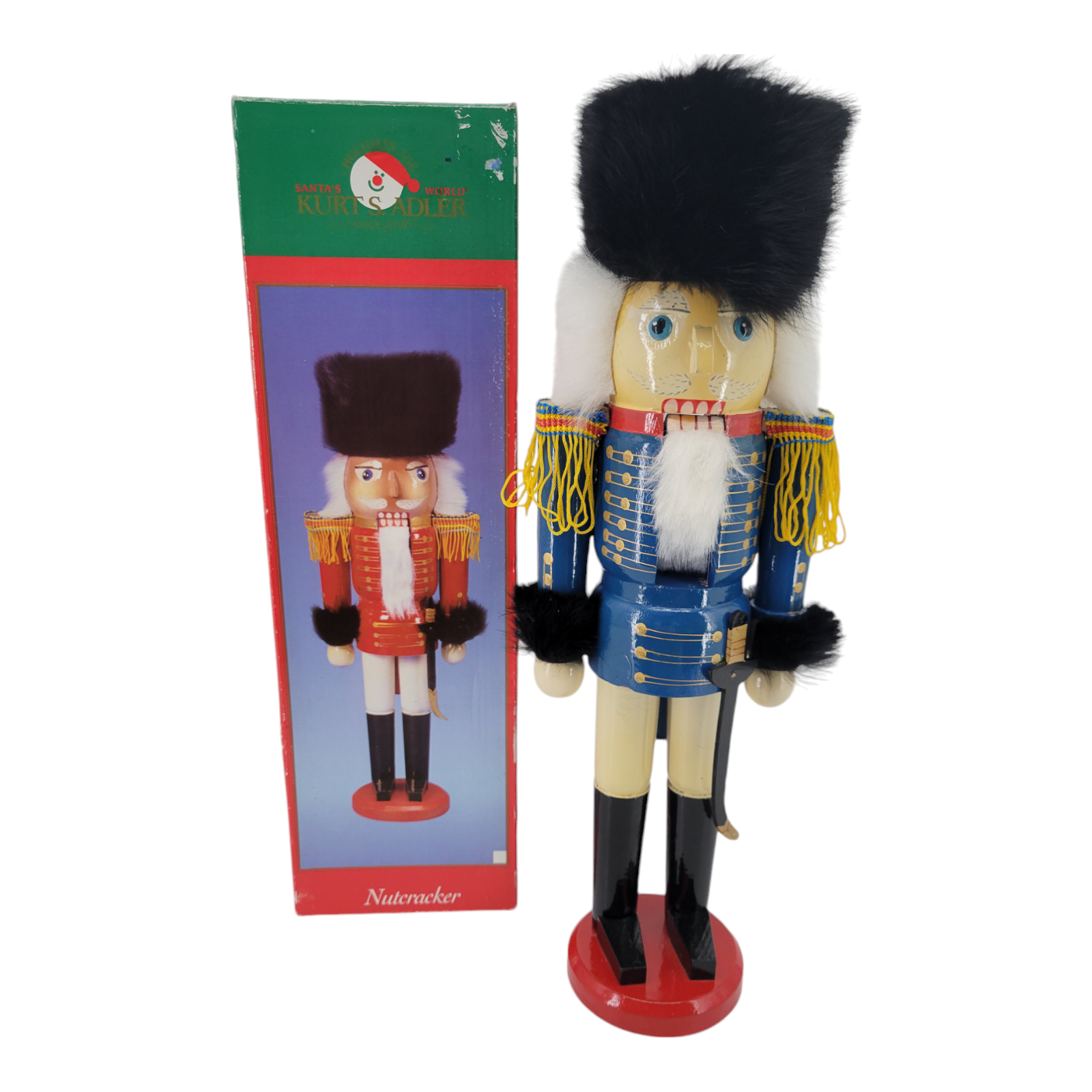 Kurt Adler Santa's World Wooden Nutcracker Soldier Christmas Holiday Decoration