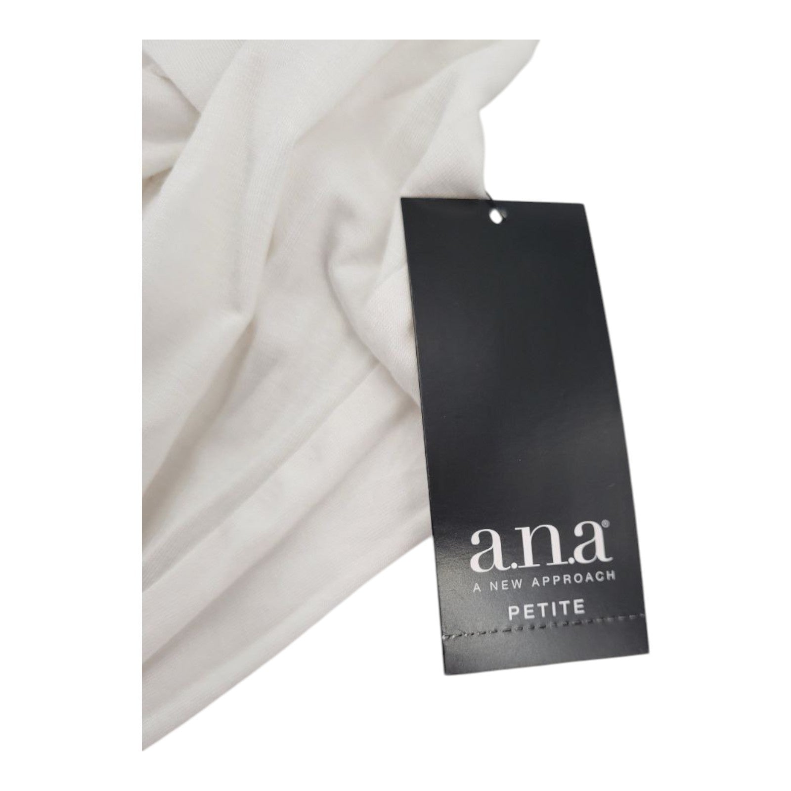 Ana A New Approach Petite White Long Sleeve Layered Hem Top Size PM