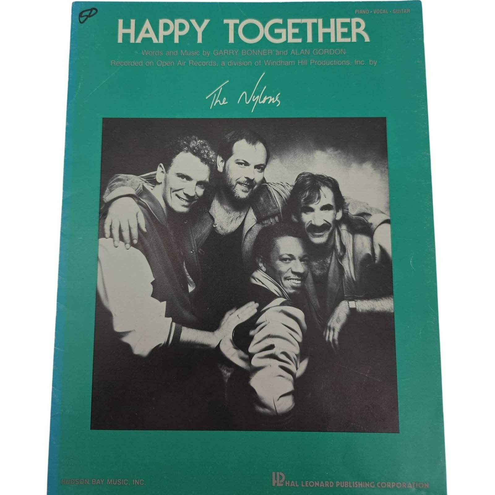 Vintage Sheet Music 1966 Happy Together by The Nylons Hudson Bay Music