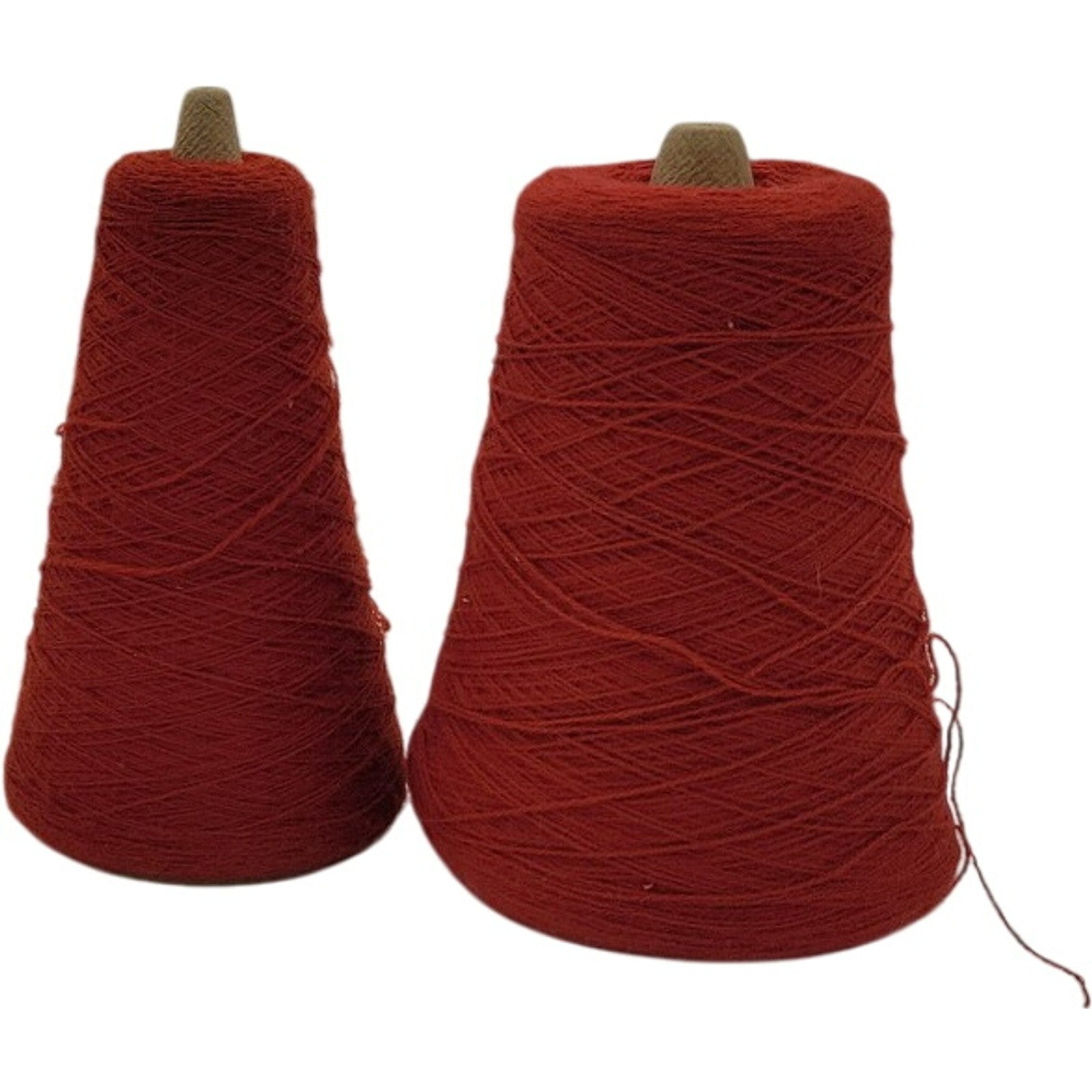 Vintage National Spinning Co 1/17 Orlon Acrylic Cone Yarn Rust 7801 Lot of 2