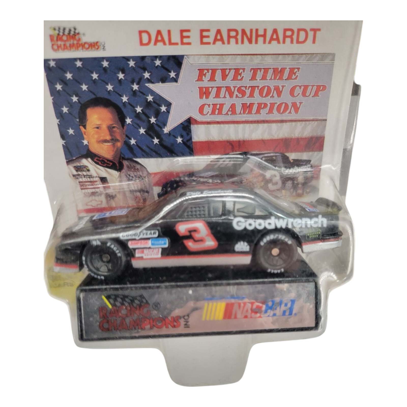 Racing Champions NASCAR Dale Earnhardt #3 Goodwrench Diecast Car Display Stand