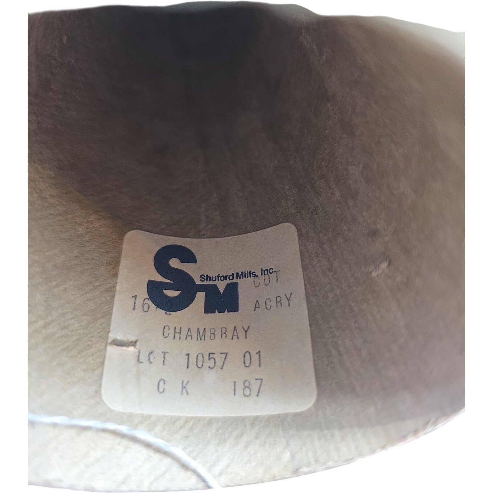 Vintage Shuford Mills Chambray Blue Cotton Acrylic Blend Yarn Cone 16/2 Lot 1057